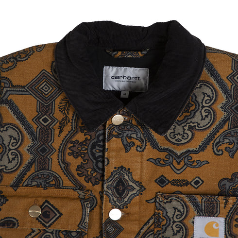 Carhartt WIP Michigan Coat Hamilton Brown Multi Verse/Black I031197 Degli Uberti